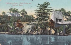 Spofford House and Chain Bridge - Newburyport MA, Massachusetts - pm 1910 - DB