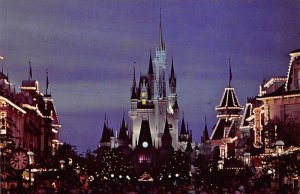 Main Street USA by night Disneyland, CA, USA Disney Unused 