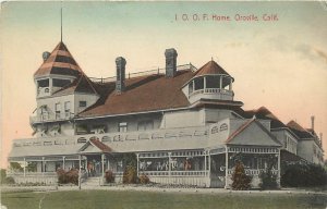 OROVILLE, CA ~ Handcolored IOOF HOME Odd Fellows 1910 Butte County Postcard