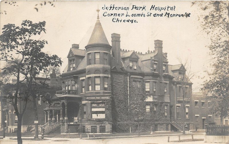 G25/ Chicago Illinois RPPC Postcard c1910 Jefferson Park Hospital 1