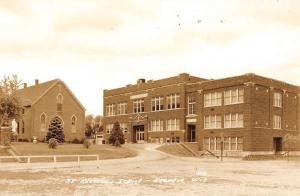 Arcadia Wisconsin St Aloysius School Real Photo Antique Postcard K94764