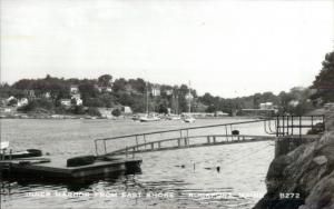 Rockport ME Inner Harbor From East Shore Real Photo Postcard