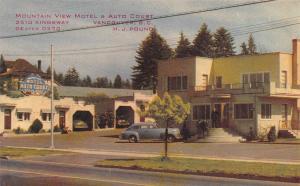 VANCOUVER, B.C., Canada    MOUTAIN VIEW MOTEL  Cars    Roadside c1940's Postcard