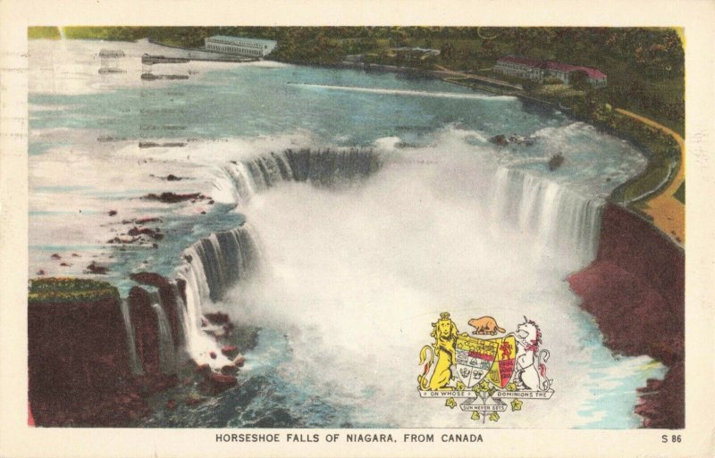Postcard Horseshoe Falls of Niagara from Canada
