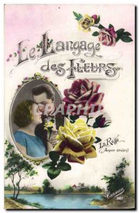 Old Postcard Fantasy Flowers of Language