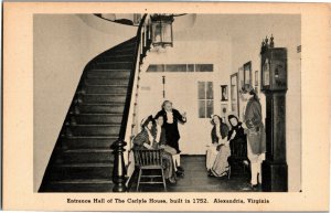 Entrance Hall of Carlyle House, Alexandria VA Vintage Postcard D26