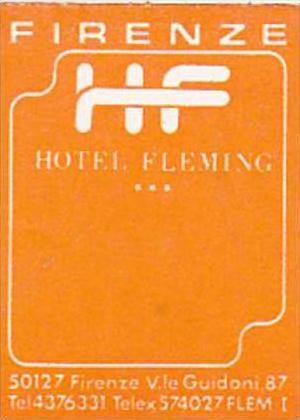 ITALY FIRENZE HOTEL FLEMING VINTAGE LUGGAGE LABEL