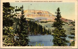 Yosemite National Park Beartooth Lake and Beartooth Butte 1948 Curteich