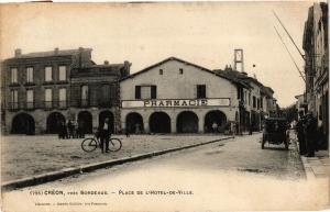 CPA AK Creon pres BORDEAUX - Place de l'hotel de ville (192883)