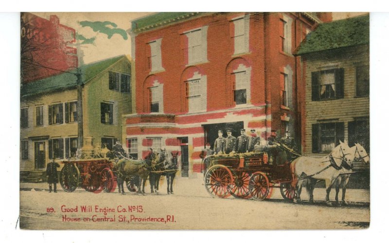 RI - Providence. Goodwill Engine Co. No. 13, Central Street Fire House ca 1907