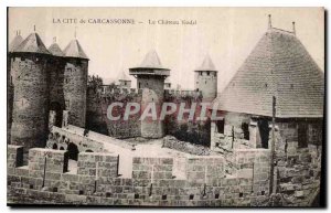 Old Postcard La Cite in Carcassonne The feudal Chateau