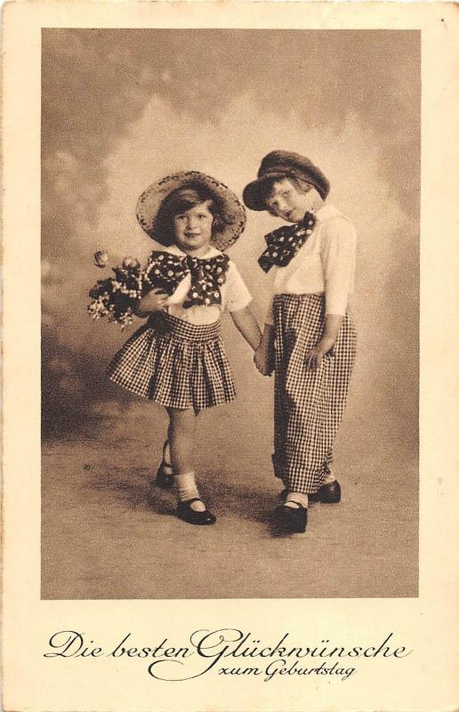 BG4607 geburtstag birthday boy and girl children germany  greetings