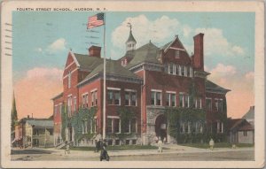 Postcard Fourth Street School Hudson NY 1932