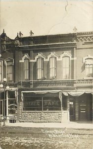 MN, Albert Lea, Minnesota, RPPC, State Bank, Meat Market, Dr Long's Office