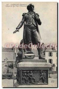 Postcard Carhaix Old Statue Of Tour D'Auvergne