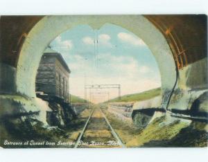 Unused Divided-Back TRAIN TUNNEL ENTRANCE Port Huron Michigan MI E8647