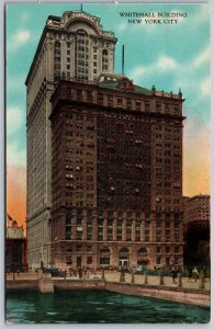 Vtg New York City NY Whitehall Building Old View Postcard