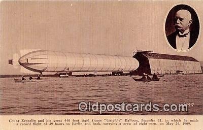 Count Zeppelin, Balloon, Zeppelin II Unused 