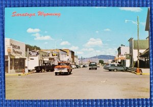 Vtg c1960 Sportsman's Paradise near the Snowy Range Saratoga Wyoming Postcard