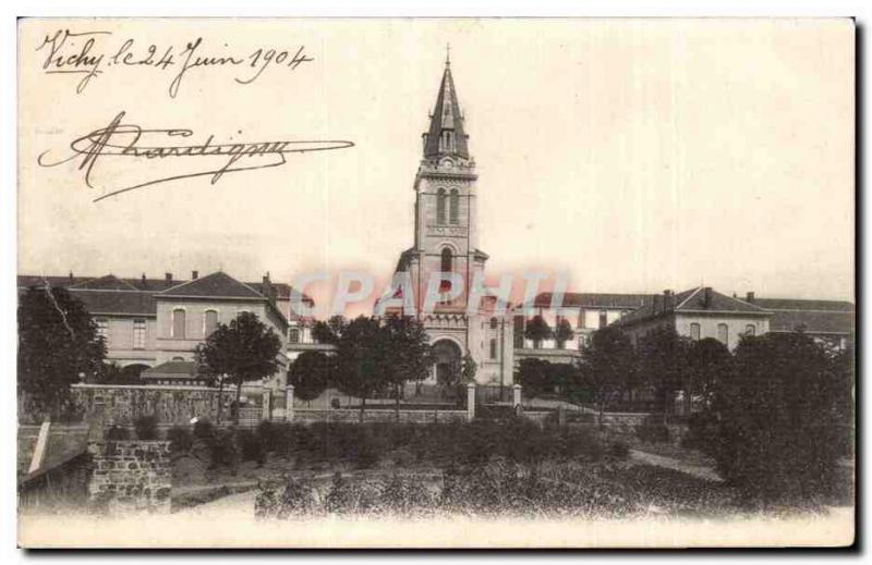 Vichy - The Church - Old Postcard