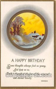 Happy Birthday, By Emerson Writing on back 