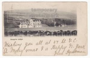 SCOTLAND-ARAN- DOUGRIE SHOOTING LODGE - 1902 postcard