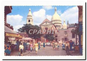 Paris (18th) Old Postcard The Sacre Coeur of Montmartre and the Place du Tertre