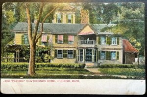 Vintage Postcard 1901-1907 Wayside, Hawthorne's Home, Concord Massachusetts