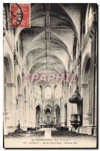 Postcard Old Normandy The Old Postcard Elbeuf Church of Saint John Grande Nef