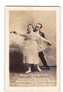 George & Ida Chesworth RPPC Real Photo 1910-1930 Small People Ball Room Dancers