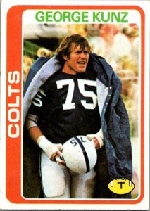 1978 Topps Football Card George Kunz Baltimore Colts sk7187