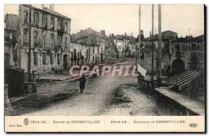 Old Postcard Gerbéviller after the bombing Entree Army