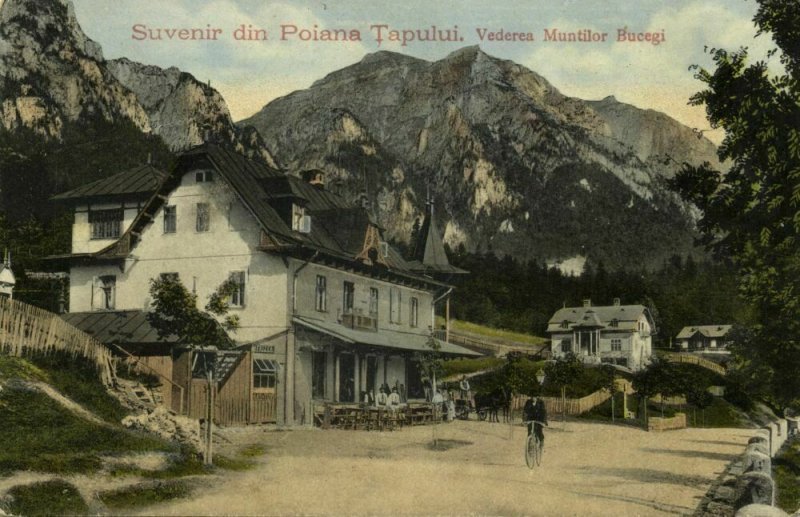 romania, POIANA ȚAPULUI, Vederea Muntilor Bucegi (1910s) Postcard