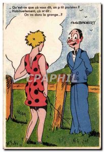 Humor - Illustration - We go to the barn - Old Postcard