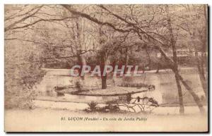 Old Postcard Lucon A corner of the park