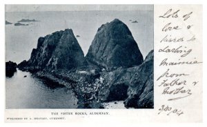 The Sisters Rock Alderney United Kingdom Postcard Posted 1904