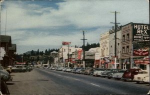 Truckee California CA Classic 1950s Cars Main Street Vintage Postcard