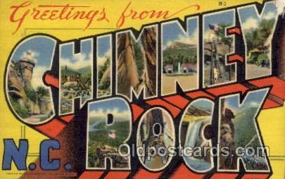 Chimney Rock, North Carolina Large Letter Town Towns Post Cards Postcards  Ch...