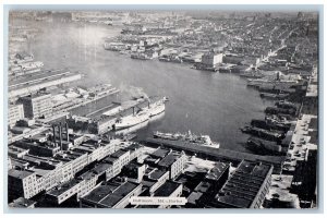 Baltimore Maryland MD Postcard Bird's Eye View Of Harbor c1930's Vintage