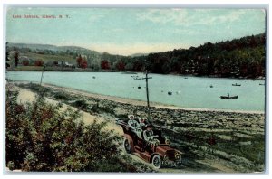 c1910 Boats Car Lake Ophelia Liberty New York NY Unposted Antique Postcard