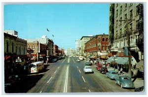 1961 Douglas Street Looking North from Fort Street Victoria BC Canada Postcard
