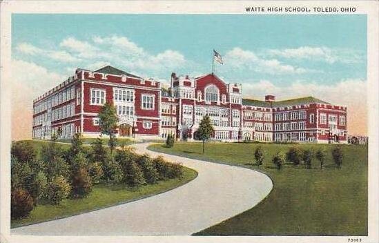 Ohio Toledo Waite High School 1940 Albertype