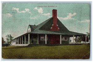 Rockford Illinois IL Postcard Country Club House 1911 Posted Antique