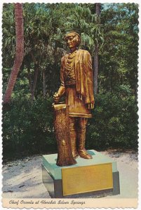 Silver Springs FL Florida - Chief Osceola Statue guarding Silver River - pm 1980