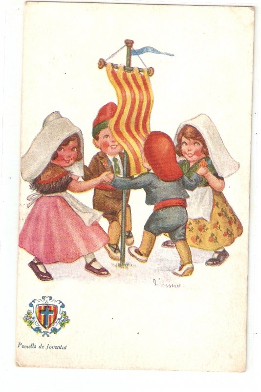  JIIMMY. Catalan children dancing. Nice vintage spanish postcard