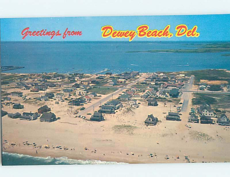 Unused Pre-1980 AERIAL VIEW Dewey Beach - Near Rehoboth Beach DE A4637-13