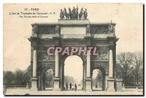 Old Postcard Paris Arc de Triomphe du Carrousel