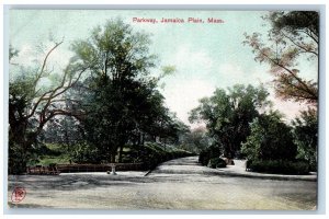 Jamaica Plain Massachusetts MA Postcard View Of Parkway c1910's Posted Antique