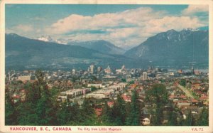 Canada Vancouver Canada The City from Little Mountain Vintage Postcard 07.52