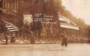 Washington DC Shrine Parade Aloha Honolulu Real Photo Vintage Postcard AA29039